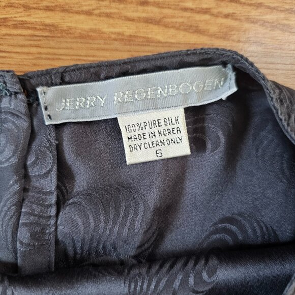 Jerry Regenbogen Vintage 80s 90s 100% Silk Printed Longsleeve Blouse Top, S - Picture 5 of 5